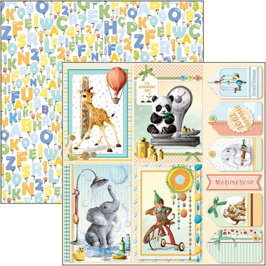 Ciao Bella My First Year Cards Paper Sheet 12"x12"