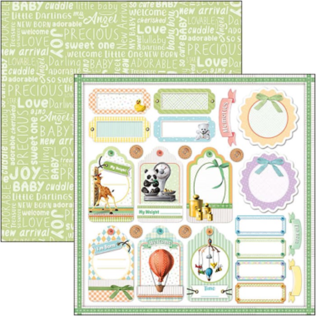 Ciao Bella Height & Weight Paper Sheet 12"x12"