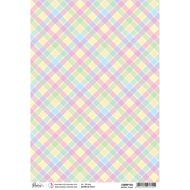 Ciao Bella Rice Paper A4 Pastel plaid