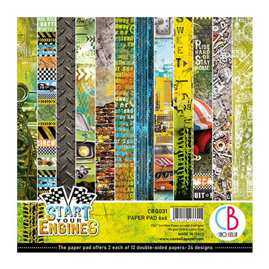 Ciao Bella Start your Engines Paper Pad 6"x6" 24/Pkg