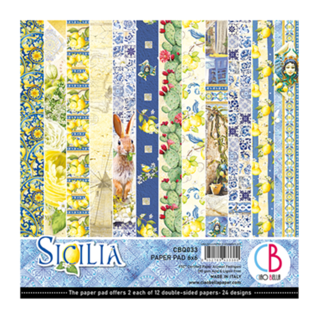 Ciao Bella Sicilia Paper Pad 6"x6" 24/Pkg
