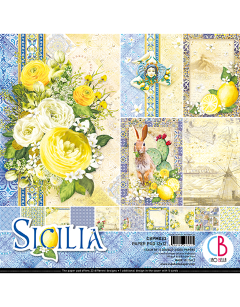 Ciao Bella Sicilia Paper Pad 12"x12" 12/Pkg