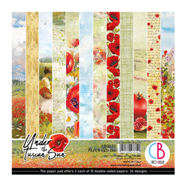 Ciao Bella Under the Tuscan Sun Paper Pad 6"x6" 24/Pkg
