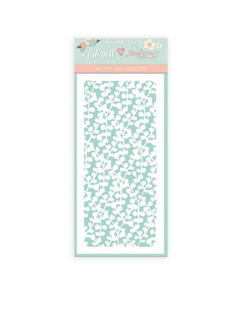 Stamperia Thick Stencil - 12 x 25 cm - Circle of Love texture branches