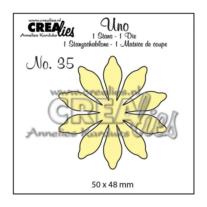 Crealies Crealies • Uno snijmal no.35 Bloemen 17