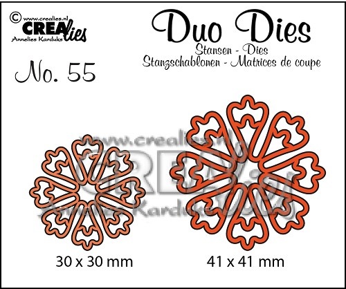 Crealies Crealies • Duo Dies snijmallen no.55 Bloemen