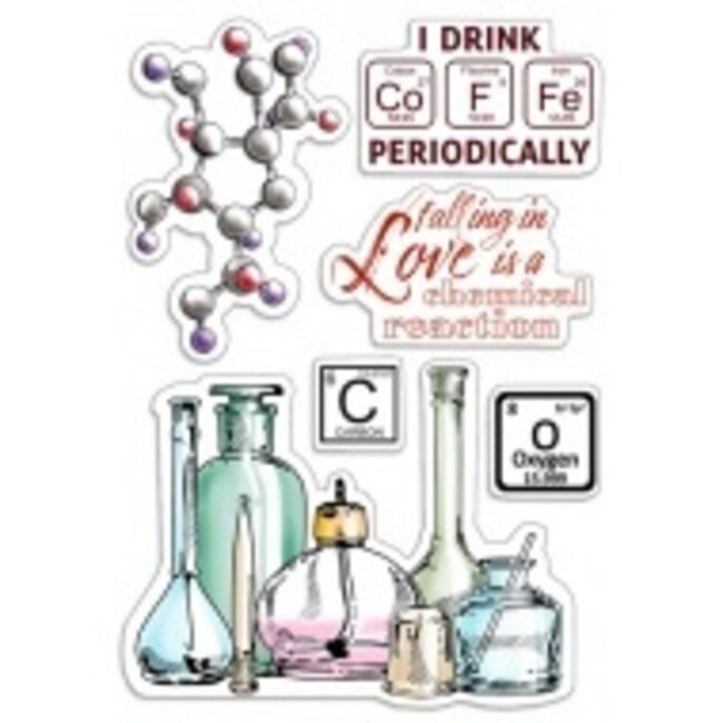 Ciao Bella Clear Stamp Set 4"x6" Chemical Reaction