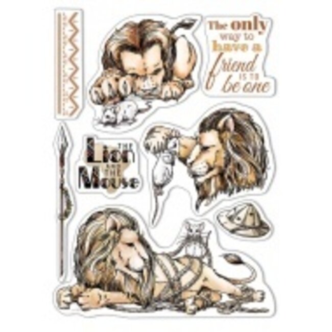Ciao Bella Clear Stamp Set 6"x8" The Lion and the Mouse