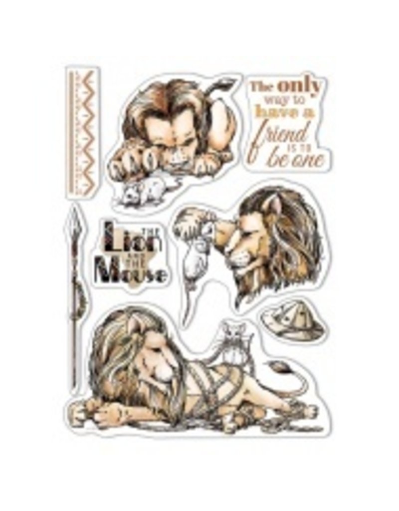 Ciao Bella Clear Stamp Set 6"x8" The Lion and the Mouse