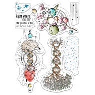 Ciao Bella Clear Stamp Set 6"x8" Universe is Mind and Heart