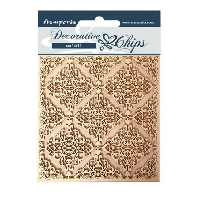 Stamperia Decorative chips 14x14 cm - Sleeping Beauty texture