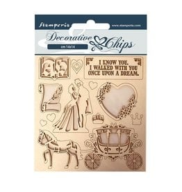 Stamperia Decorative chips 14x14 Sleeping Beauty coatch