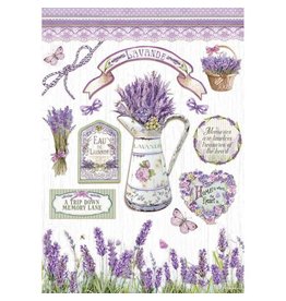 Stamperia A4 Rice paper packed - Lavender