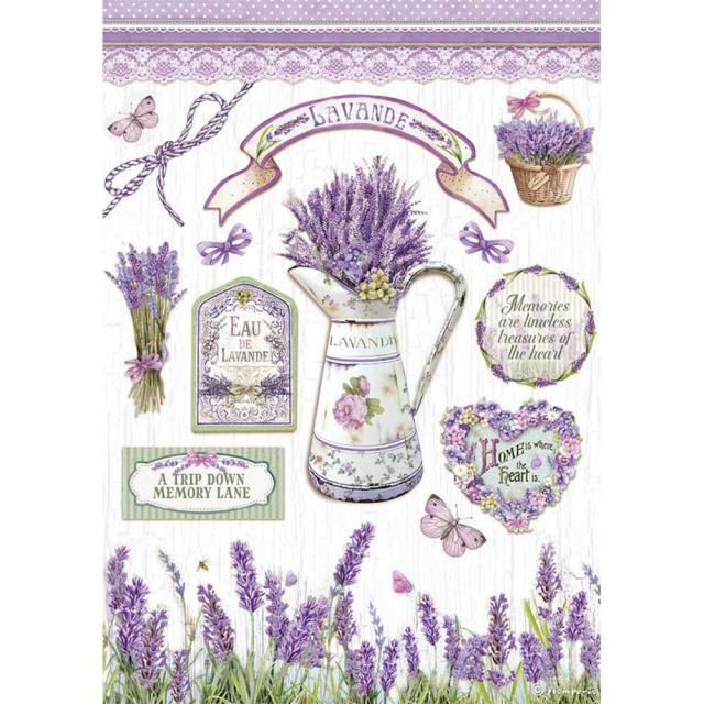 Stamperia A4 Rice paper packed - Lavender