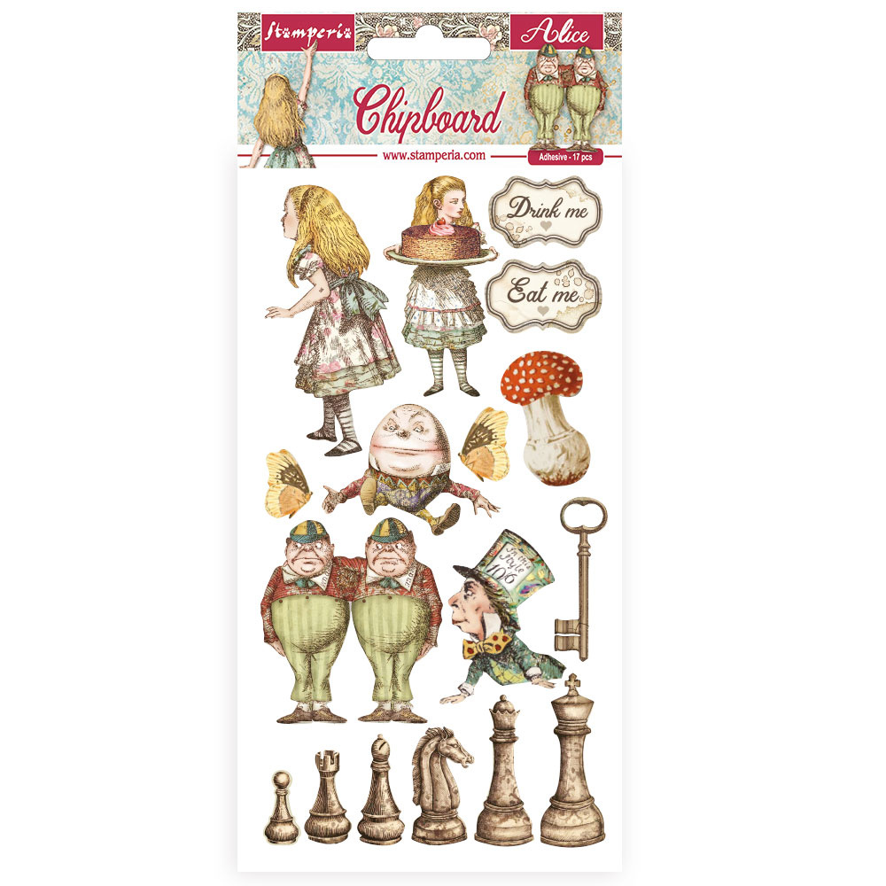 Stamperia Chipboard 15x30 cm - Alice through the looking glass
