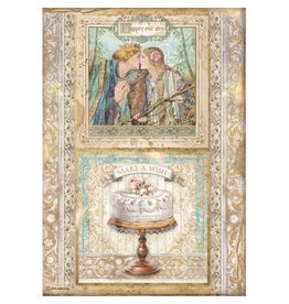 Stamperia A4 Rice paper packed - Sleeping Beauty cake frame