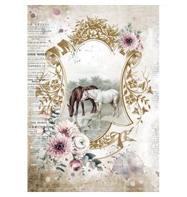 Stamperia A4 Rice paper packed - Romantic Horses lake