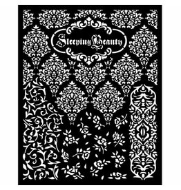 Stamperia Thick stencil 20x25 cm - Sleeping Beauty textures