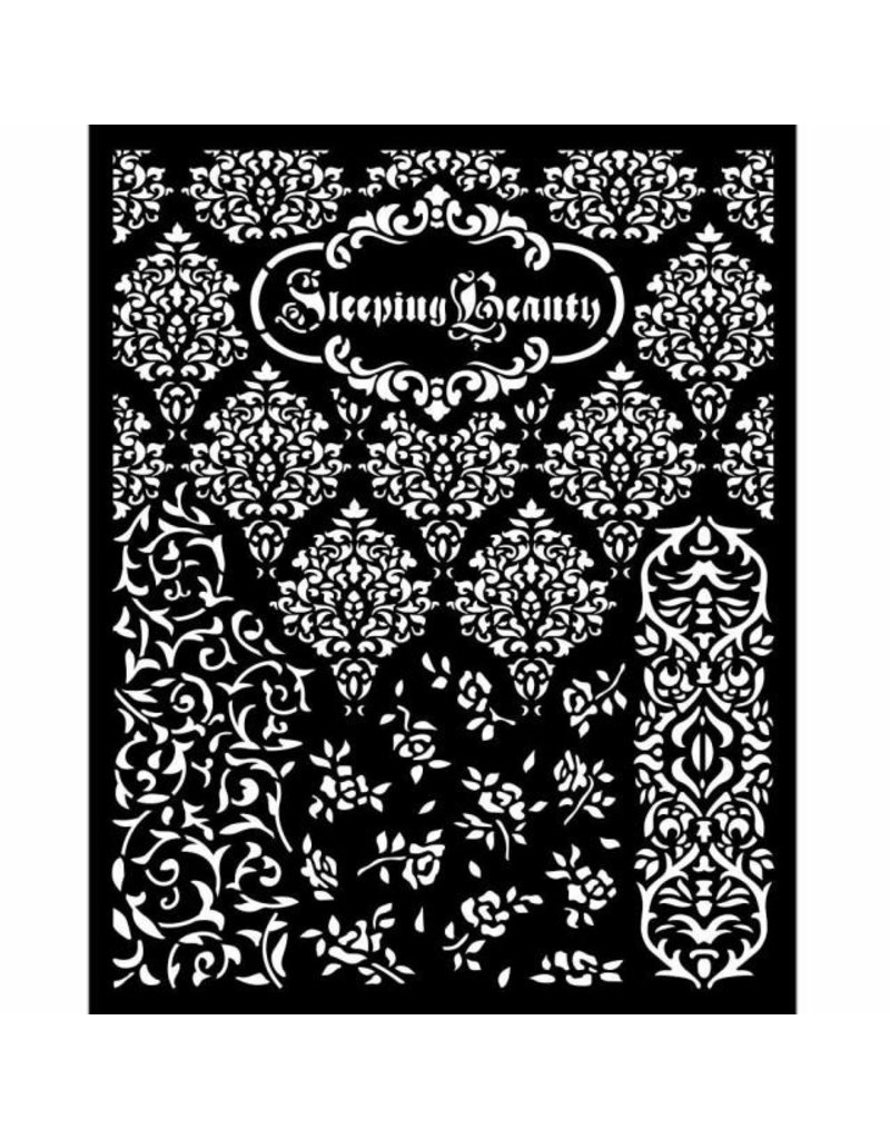 Stamperia Thick stencil 20x25 cm - Sleeping Beauty textures