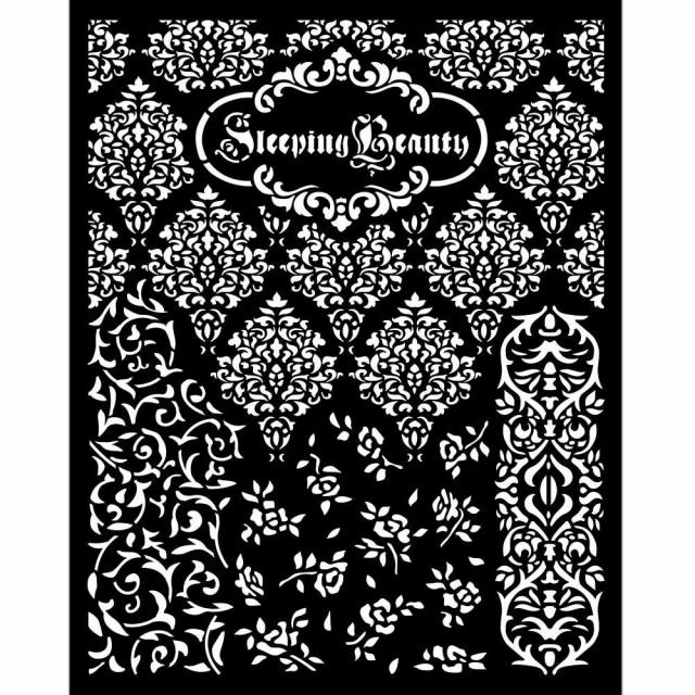 Stamperia Thick stencil 20x25 cm - Sleeping Beauty textures