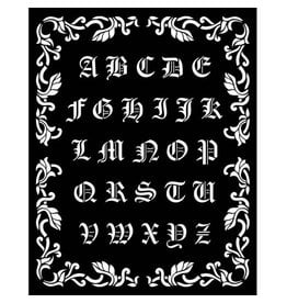 Stamperia Thick stencil 20x25 cm - Sleeping Beauty alphabet