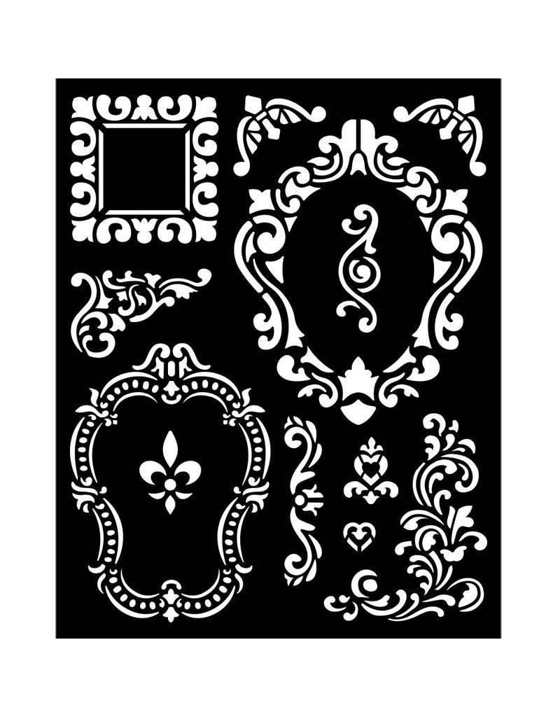 Stamperia Thick stencil 20x25 cm - Alice frames