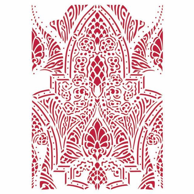 Stamperia Stencil G 21x29,7 cm - Romantic Horses saddle patter