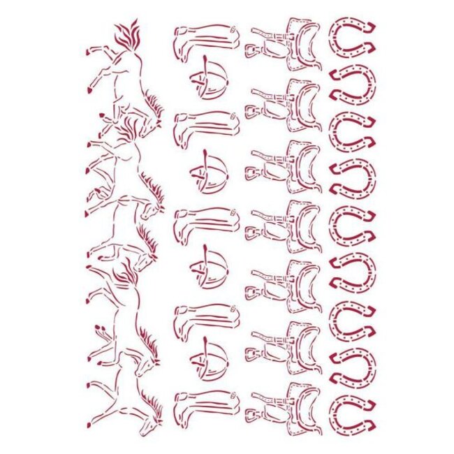 Stamperia Stencil G 21x29,7 cm - Romantic Horses running horses