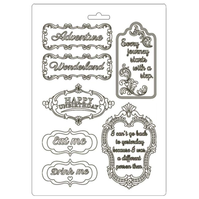 Stamperia Soft Mould A5 - Alice in Wonderland plates