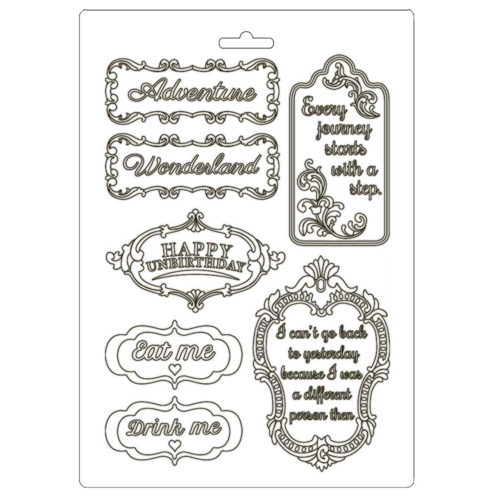 Stamperia Soft Mould A5 - Alice in Wonderland plates