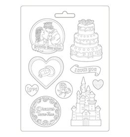 Stamperia Soft Mould A4 - Sleeping Beauty castle and cake