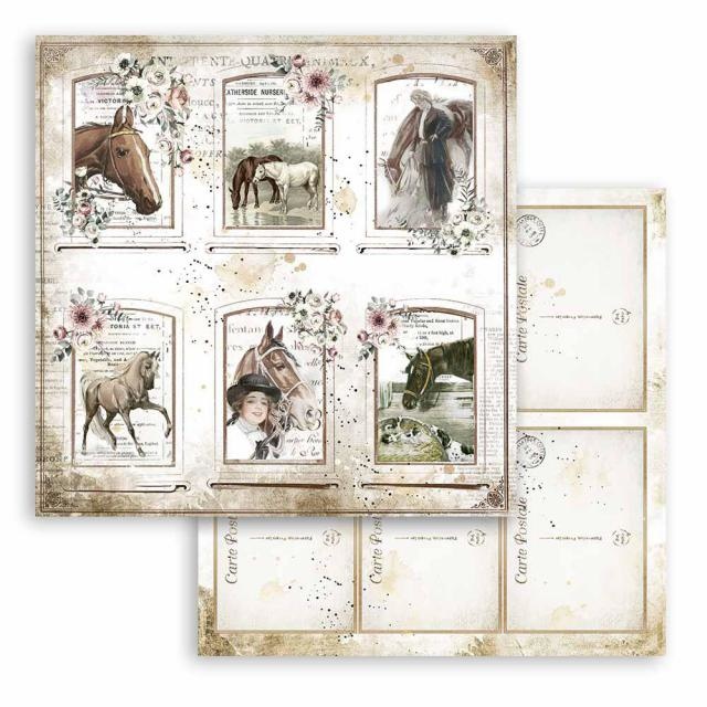 Stamperia Scrapbooking paper double face -Romantic Horses cards