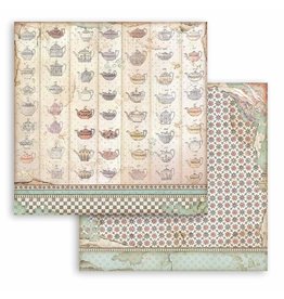 Stamperia Scrapbooking paper double face - Tea cup texture