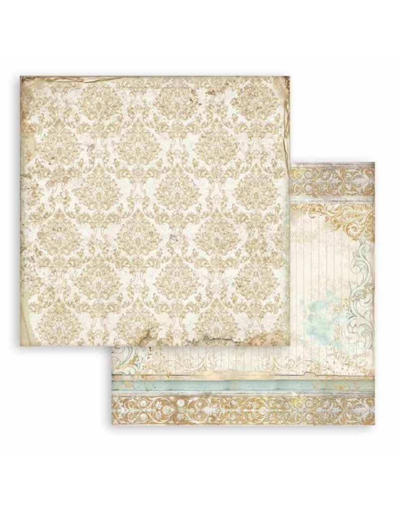 Stamperia Scrapbooking paper double face - Sleeping Beauty texture gold