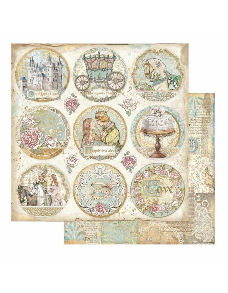 Stamperia Scrapbooking paper double face - Sleeping Beauty rounds