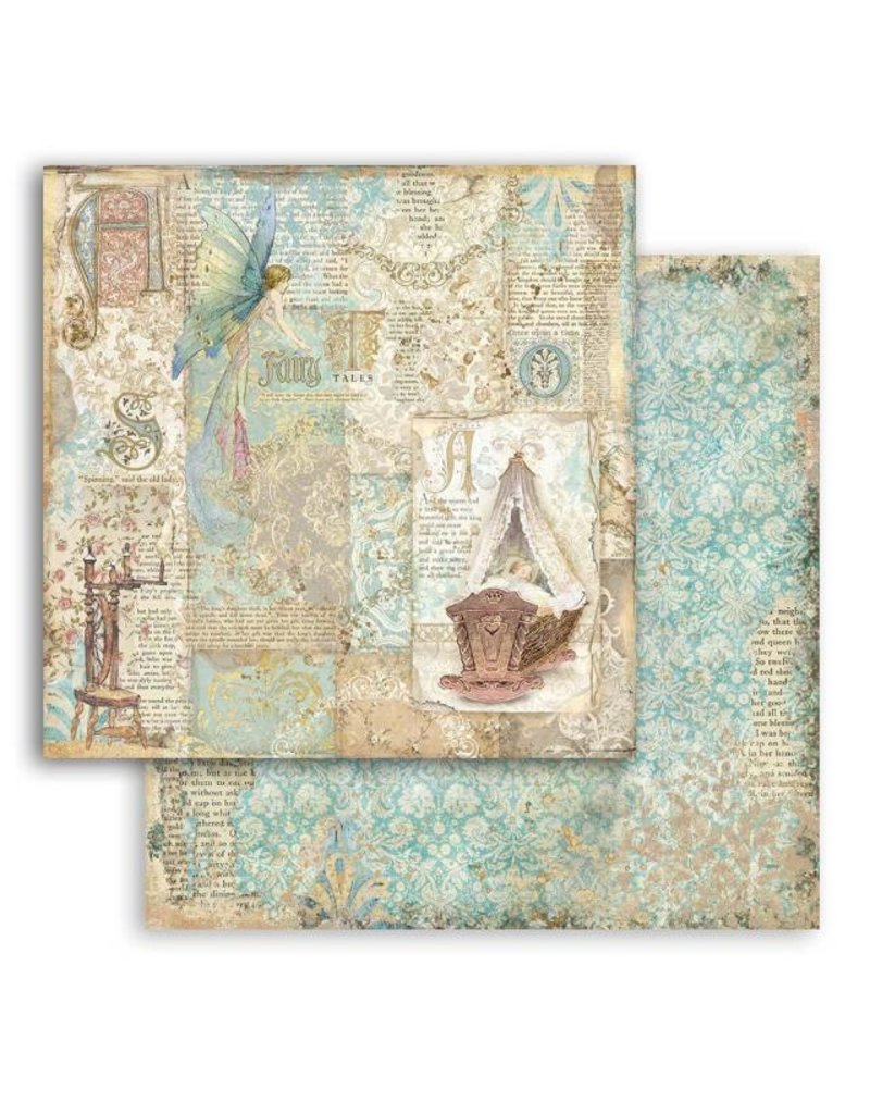 Stamperia Scrapbooking paper double face - Sleeping Beauty cradle