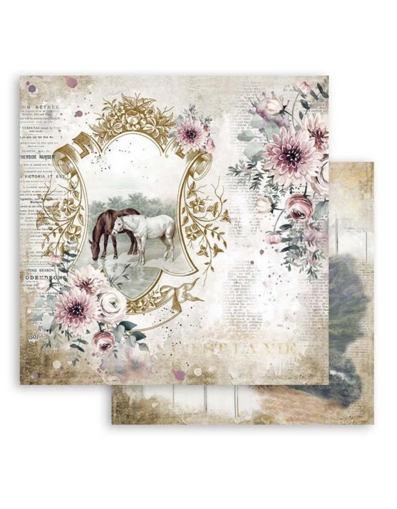 Stamperia Scrapbooking paper double face - Romantic Horses Lake