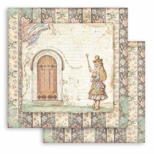 Stamperia Scrapbooking paper double face - Alice door