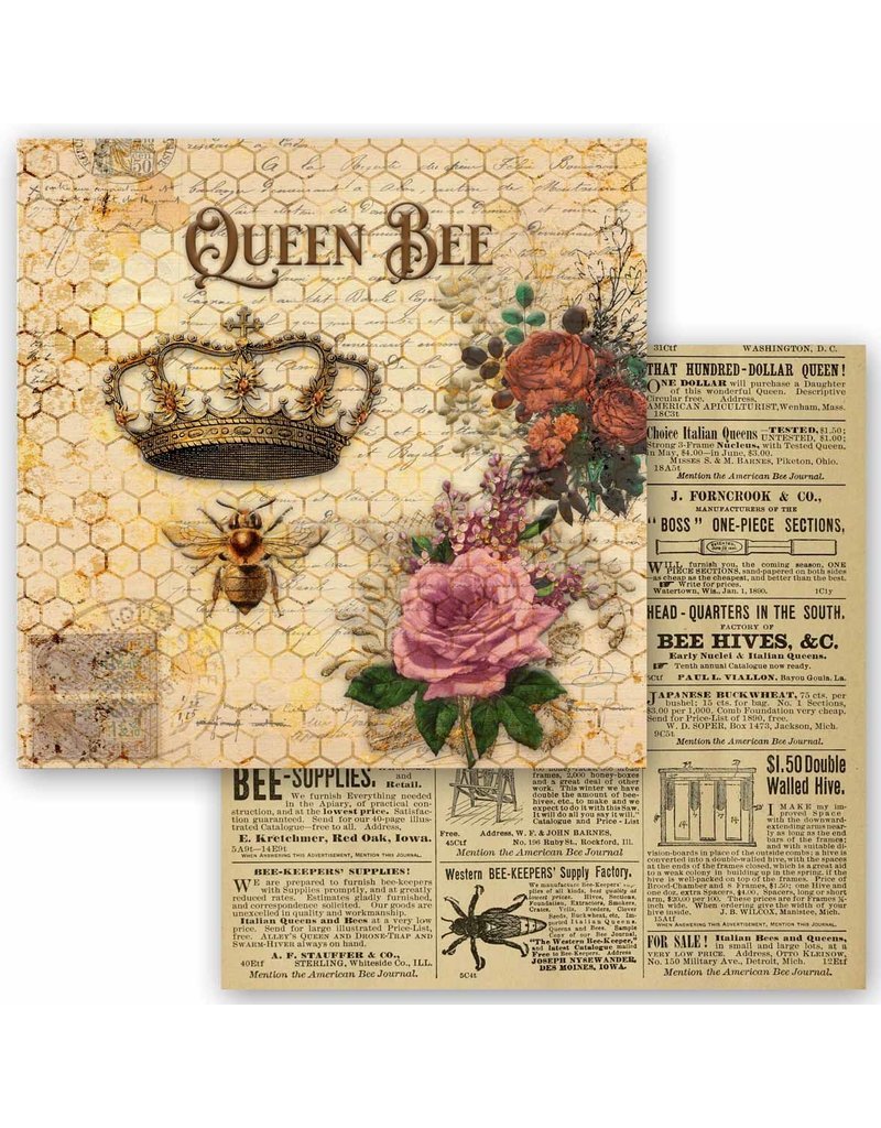Decoupage Queen Queen Bee, Decoupage Queen scrapbook sets feature 24 designs,