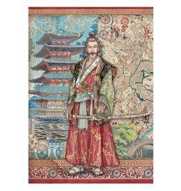 Stamperia A4 Rice paper packed - Sir Vagabond in Japan samurai