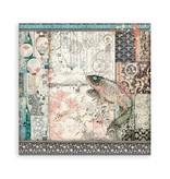 Stamperia Scrapbooking Double face sheet - Sir Vagabond in Japan mechanical fish