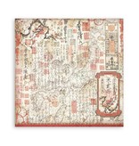 Stamperia Scrapbooking Double face sheet - Sir Vagabond in Japan red texture
