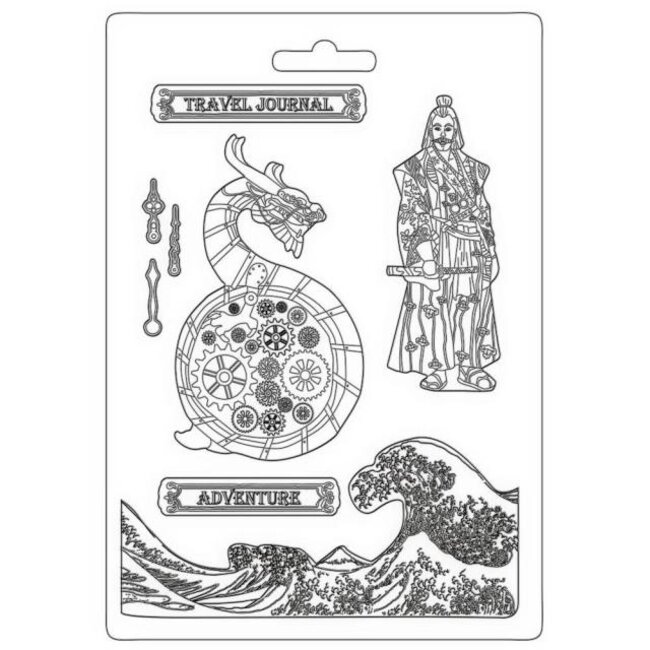 Stamperia Soft Mould A4 - Sir Vagabond in Japan dragon