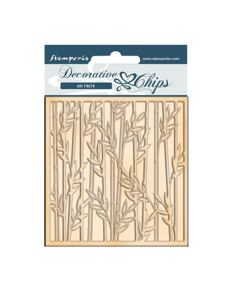 Stamperia Decorative chips cm 14x14 - Sir Vagabond in Japan bamboo