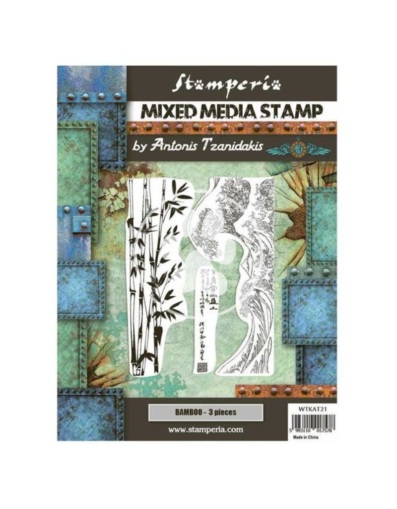 Stamperia Mixed Media Stamp cm 15x20 - Sir Vagabond in Japan bamboo