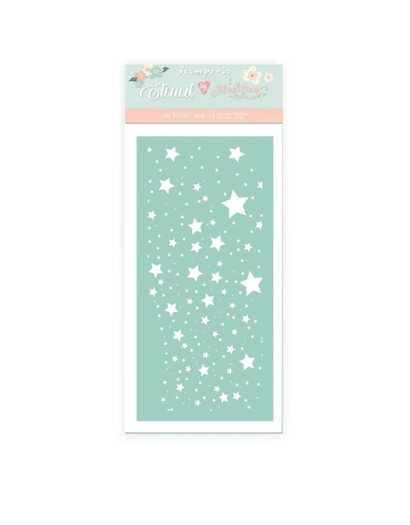 Stamperia Thick stencil cm 12x25 - Christmas rose stars