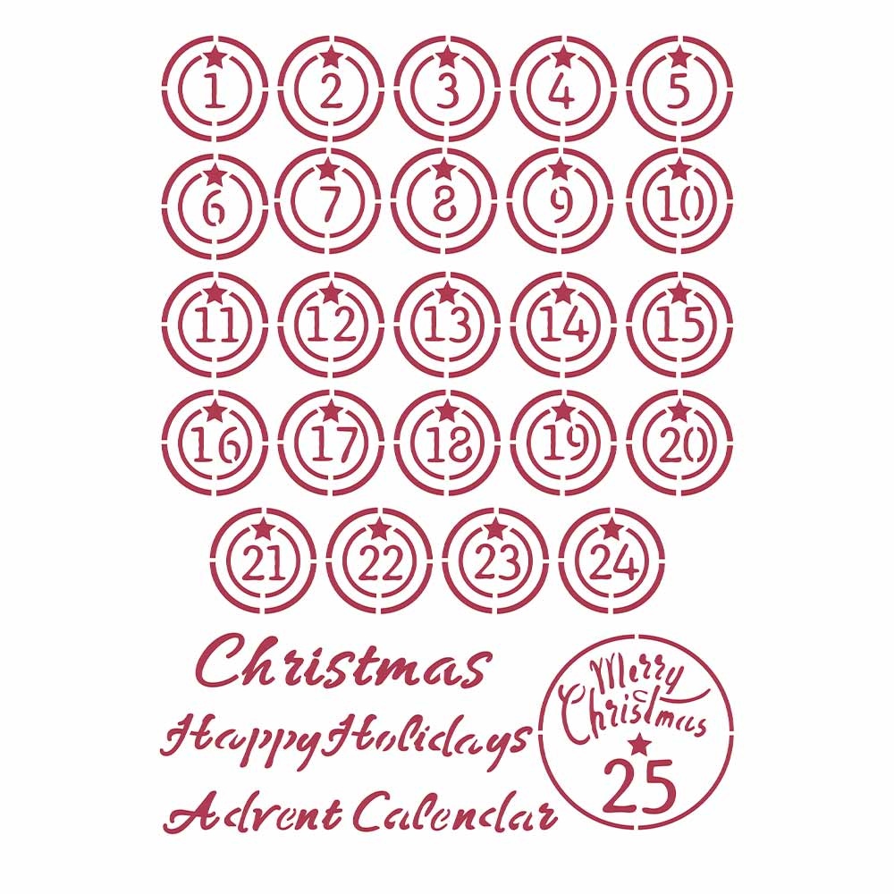 Stamperia Stencil G cm 21x29,7 - Christmas Patchwork advent