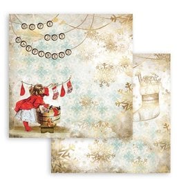 Stamperia Scrapbooking Double - Romantic Christmas socks