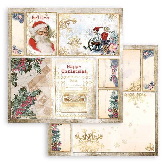 Stamperia Scrapbooking Double - Romantic Christmas Santa Claus