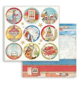 Stamperia Scrapbooking Double face sheet - Christmas Patchwork rounds